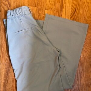 Abercrombie & Fitch Highrise Wide Leg Trousers in slate green size small petite